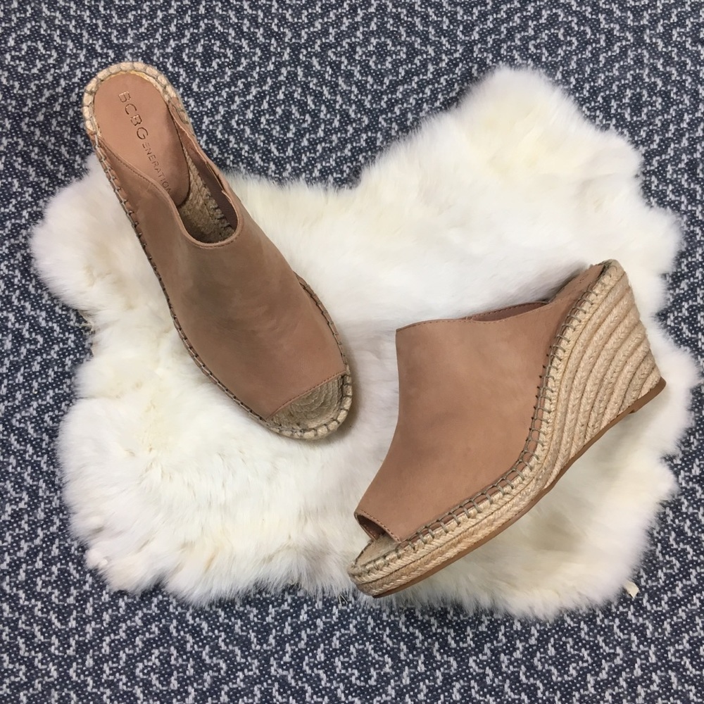 BCBGeneration Macey Espadrille Wedge Slide Sandal